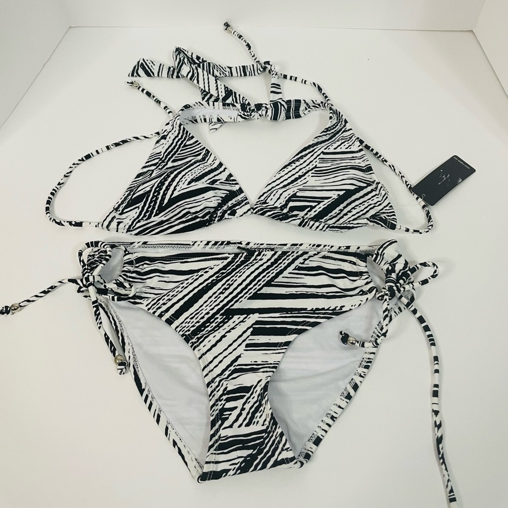Ingear Black and White String Bikini NWT Size Small